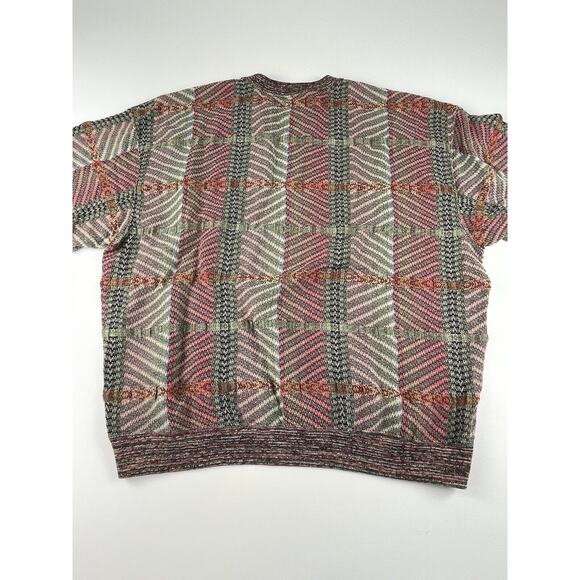 Vintage Barnes Storm Geometric Stripe Design Lightweight Sweater Size XL - Picture 5 of 10